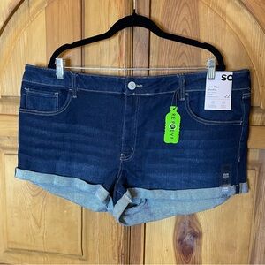 SO - Goods for Life - NWT Dark Wash Low Rise Shortie Shorts + Stretch! - Size 22